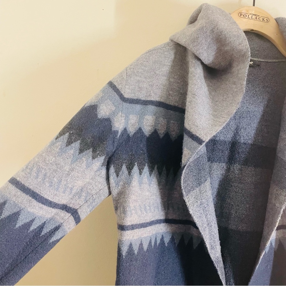 Toad & Co 100% Merino Wool Merritt Hooded Cardigan Blue Gray S - Picture 6 of 12